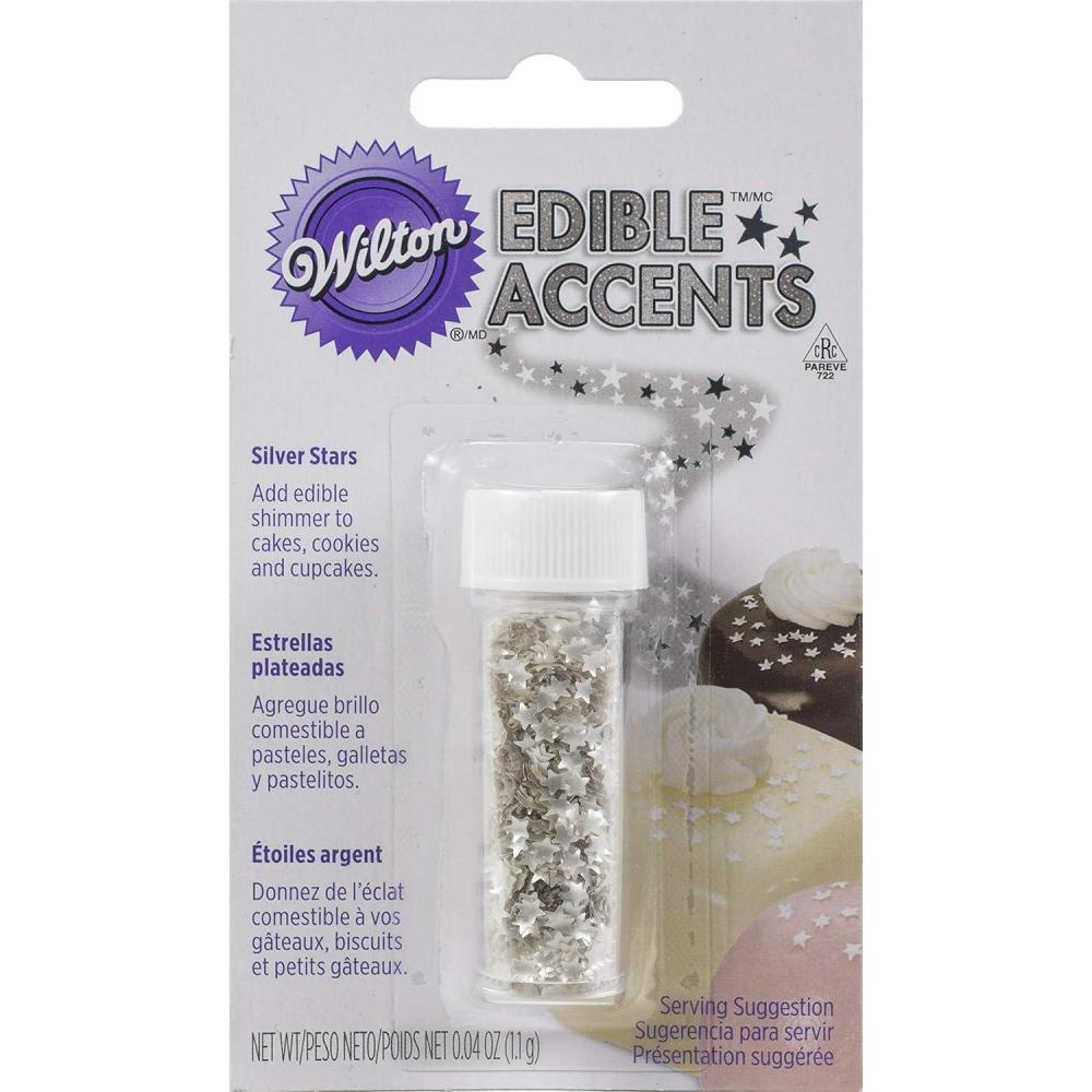 image:imageEdible Glitter 04ozSilver Stars004 ounces