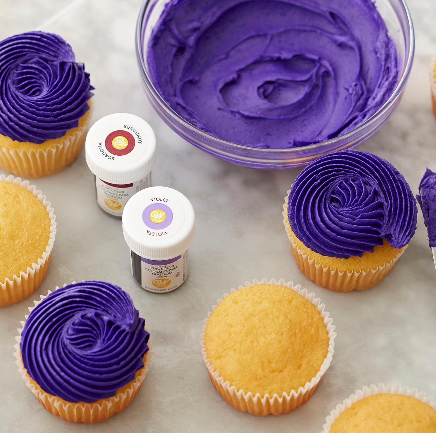 image:imageWilton Gel Food Coloring Highly Concentrated GelBased Icing Color for Frosting Fondant Batter amp Dough Vibrant amp Blendable Cake Decorating Dye 1 oz Leaf GreenViolet
