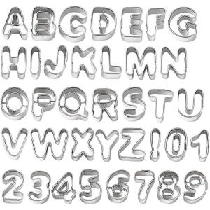 Wilton Fondant Alphabet Number Cookie Cutter Cut Outs, Set of 37