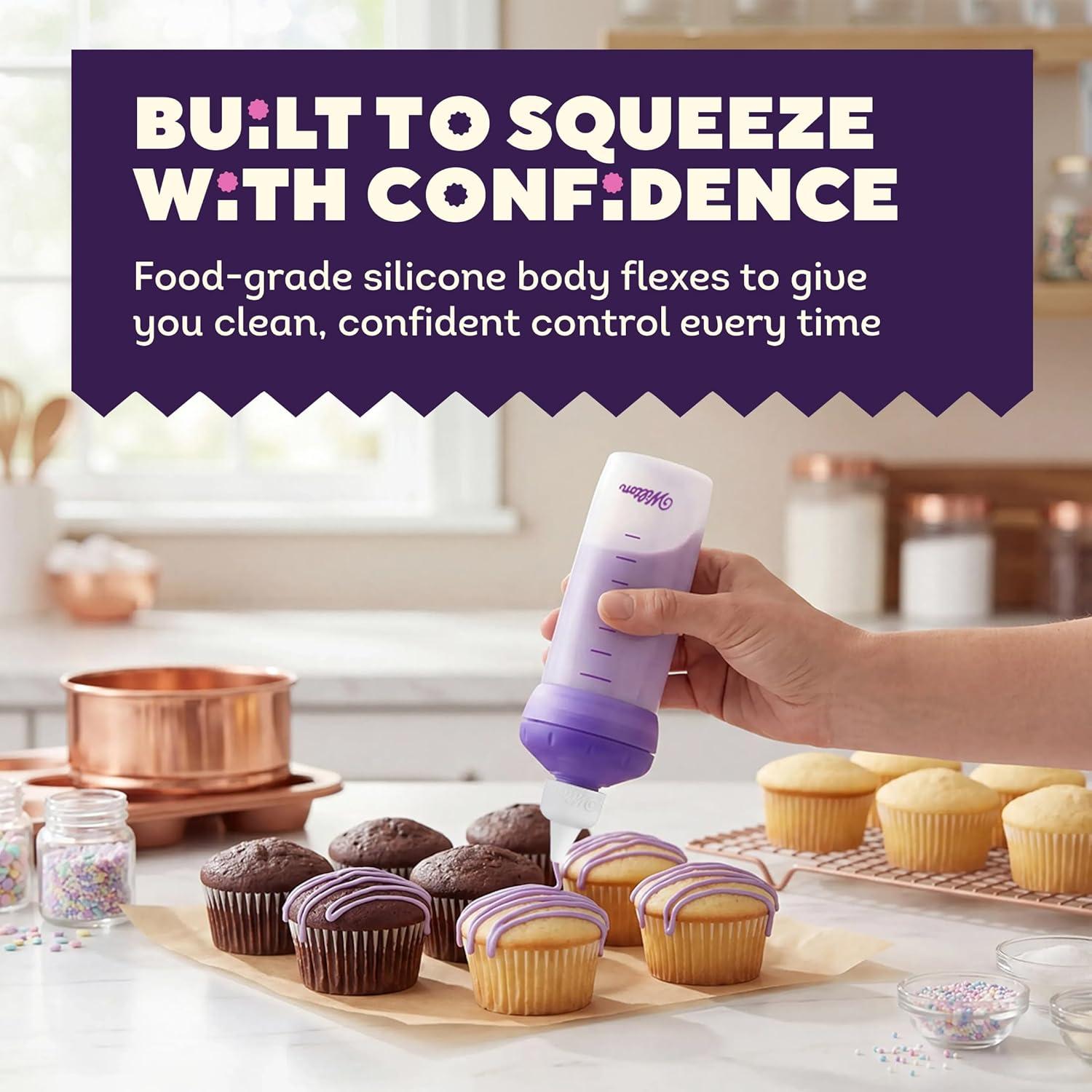 image:imageWilton Candy Melts MeltNDecorate Bottle Microwaveable Silicone Bottle for Candy Melts Decorating Drizzling amp Detailing Desserts Includes Detailing Tip 1 Count
