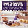 Wilton Candy Melts Melt-N-Decorate Bottle – Microwaveable Silicone Bottle for Candy Melts Decorating, Drizzling & Detailing Desserts – Includes Detailing Tip – 1 Count