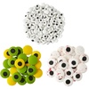 Wilton Edible Candy Eyeball Sprinkles, Small Edible Googly Eyes for Decorating Cupcakes, Cookies & Halloween Treats, Black and White, 0.88 oz(3 Pack)