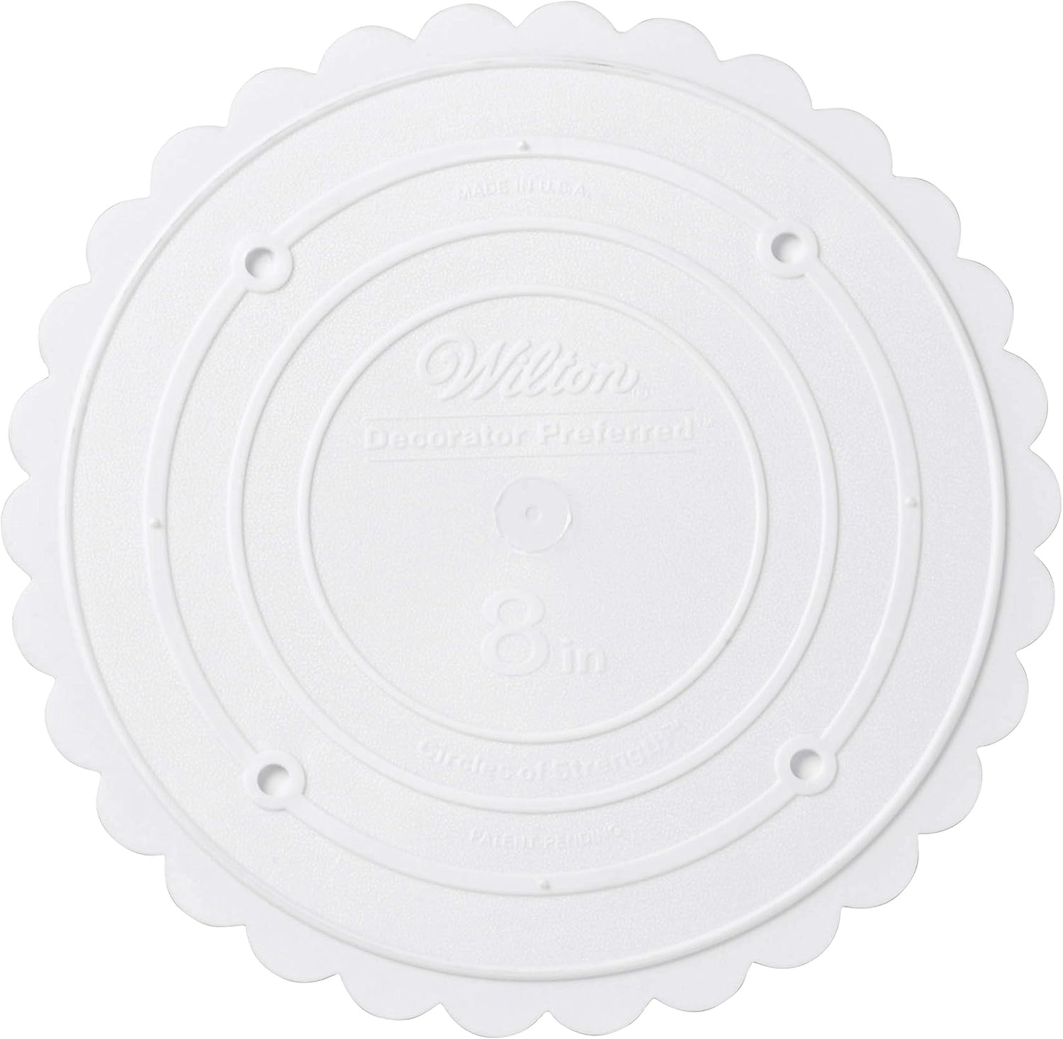 image:imageWilton Scalloped Edge Cake Separators For Tiered Cake 8Inch Seperator Plate Wedding Cake Stand Scalloped Edge Separator Plate WhiteRound