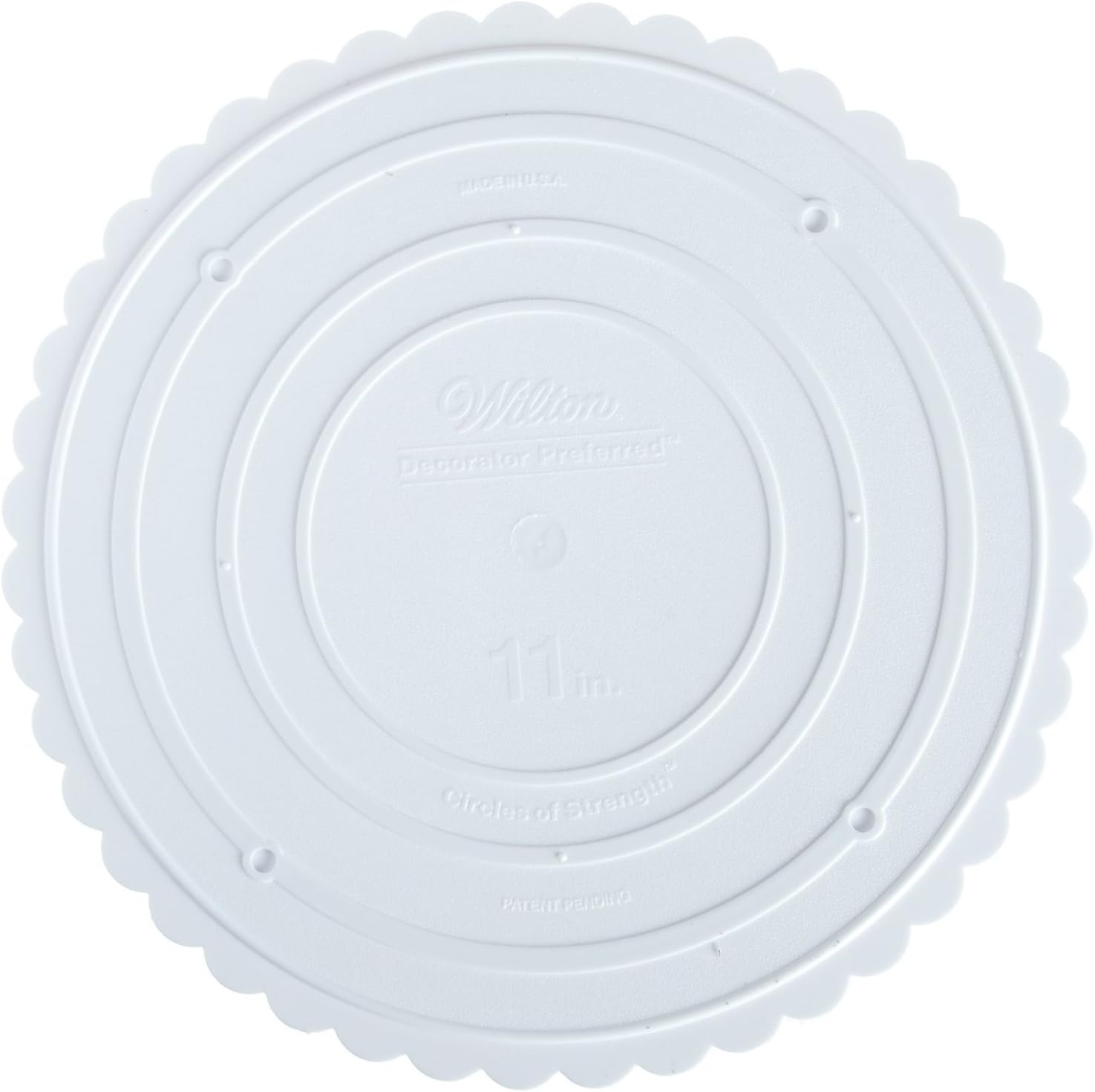 image:imageWilton Scalloped Edge Cake Separators For Tiered Cake 8Inch Seperator Plate Wedding Cake Stand Scalloped Edge Separator Plate WhiteRound