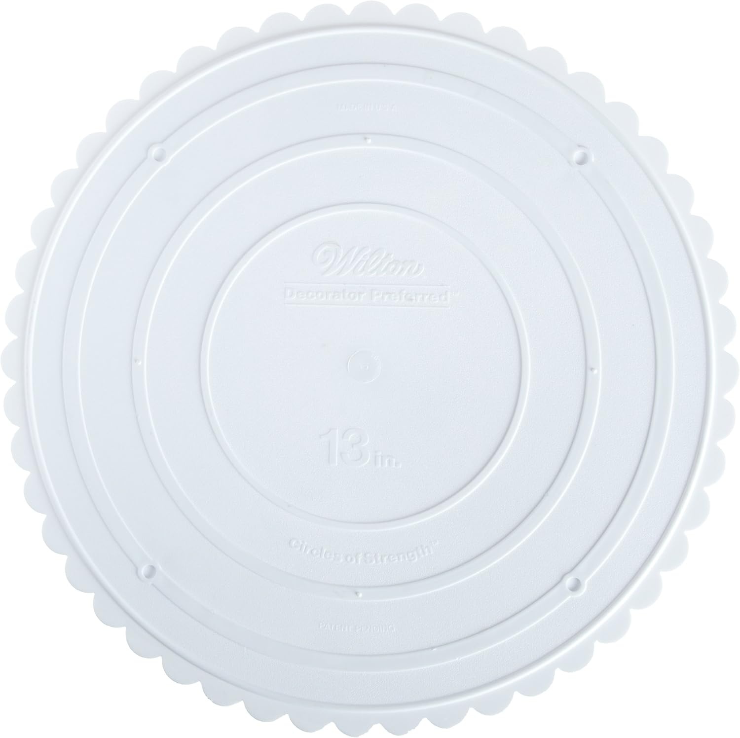 image:imageWilton Scalloped Edge Cake Separators For Tiered Cake 8Inch Seperator Plate Wedding Cake Stand Scalloped Edge Separator Plate WhiteRound