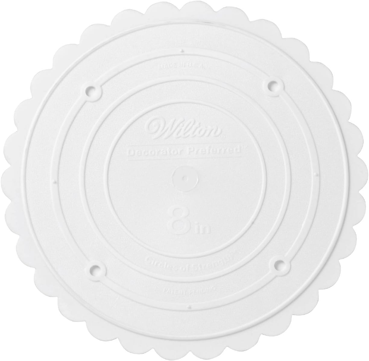 image:imageWilton Scalloped Edge Cake Separators For Tiered Cake 8Inch Seperator Plate Wedding Cake Stand Scalloped Edge Separator Plate WhiteRound
