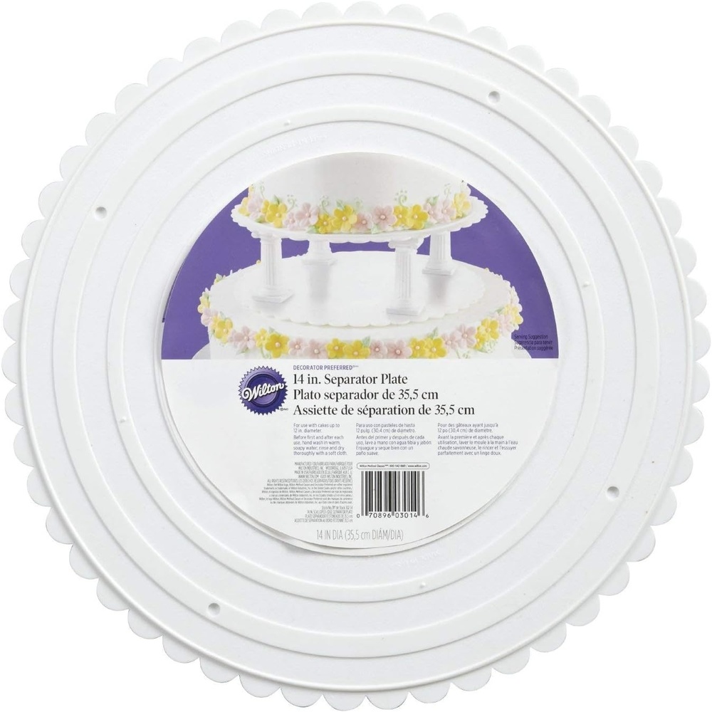 image:imageWilton 14 Inch Scalloped Edged Round Separator Plates14in