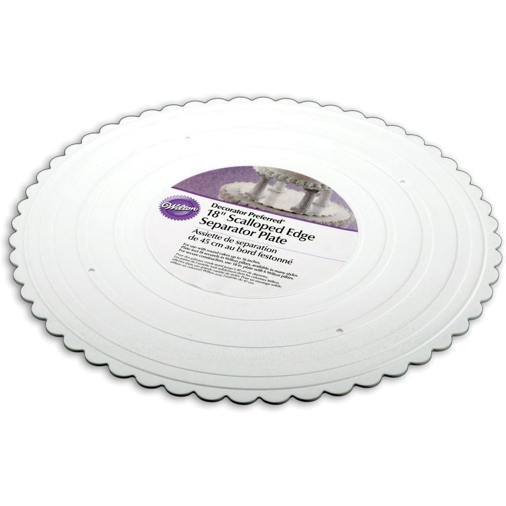 image:imageWilton 14 Inch Scalloped Edged Round Separator Plates18in
