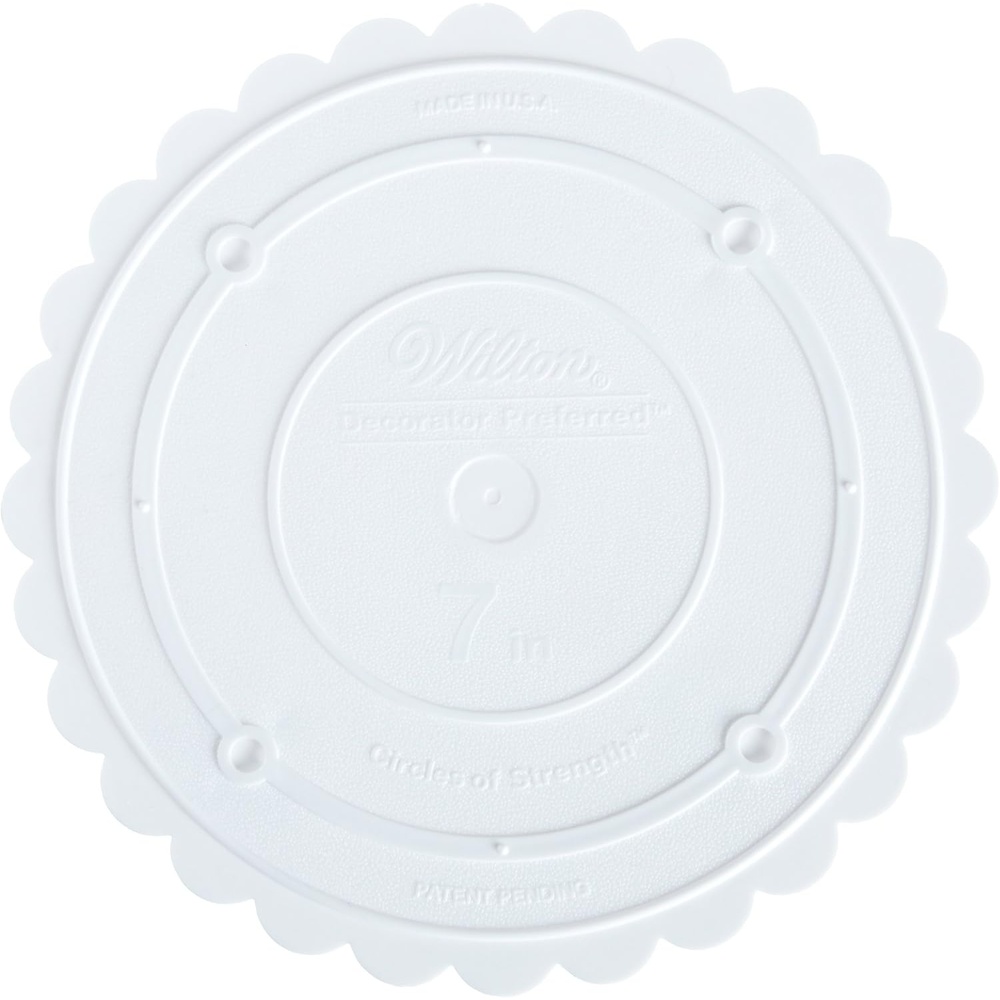image:imageWilton Scalloped Edge Cake Separators For Tiered Cake 8Inch Seperator Plate Wedding Cake Stand Scalloped Edge Separator Plate WhiteRound