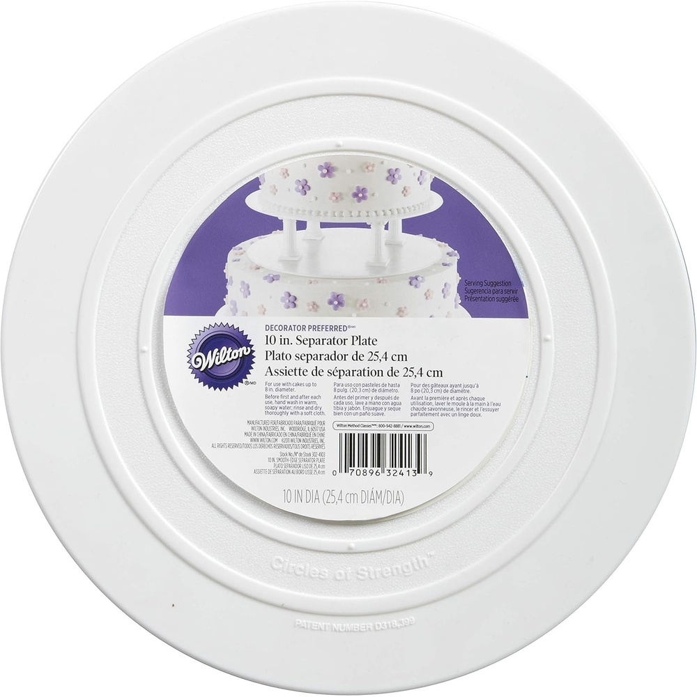 image:imageWilton Smooth Edge Separator Plate for Cakes 8Inch White10in