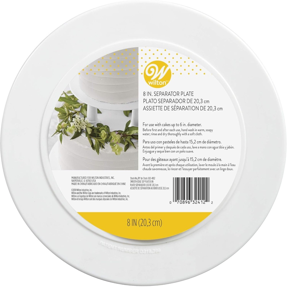 image:imageWilton Smooth Edge Separator Plate for Cakes 8Inch White8in