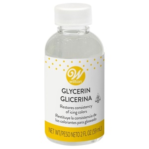 Wilton Food-Grade Vegetable Glycerin, Restores Dried Icing Colors & Softens Fondant, Vegan Baking Ingredient, 2 fl. oz(2 Ounce (Pack of 1))
