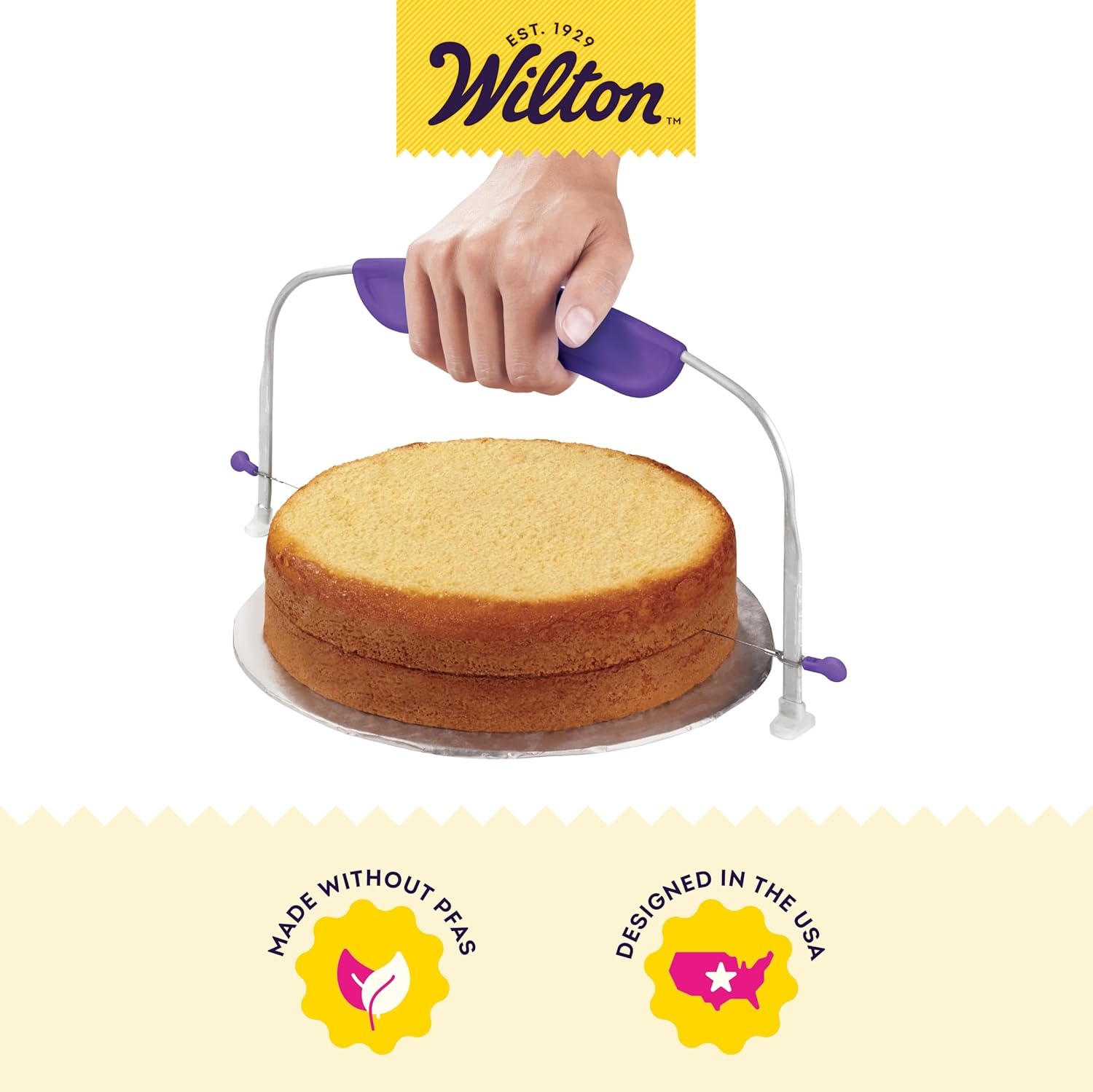 image:imageWilton Adjustable Cake Leveler For Leveling and Torting Quality CakeDecorating Tool Dishwasher Safe amp Easy to Use 12 x 625 Inch