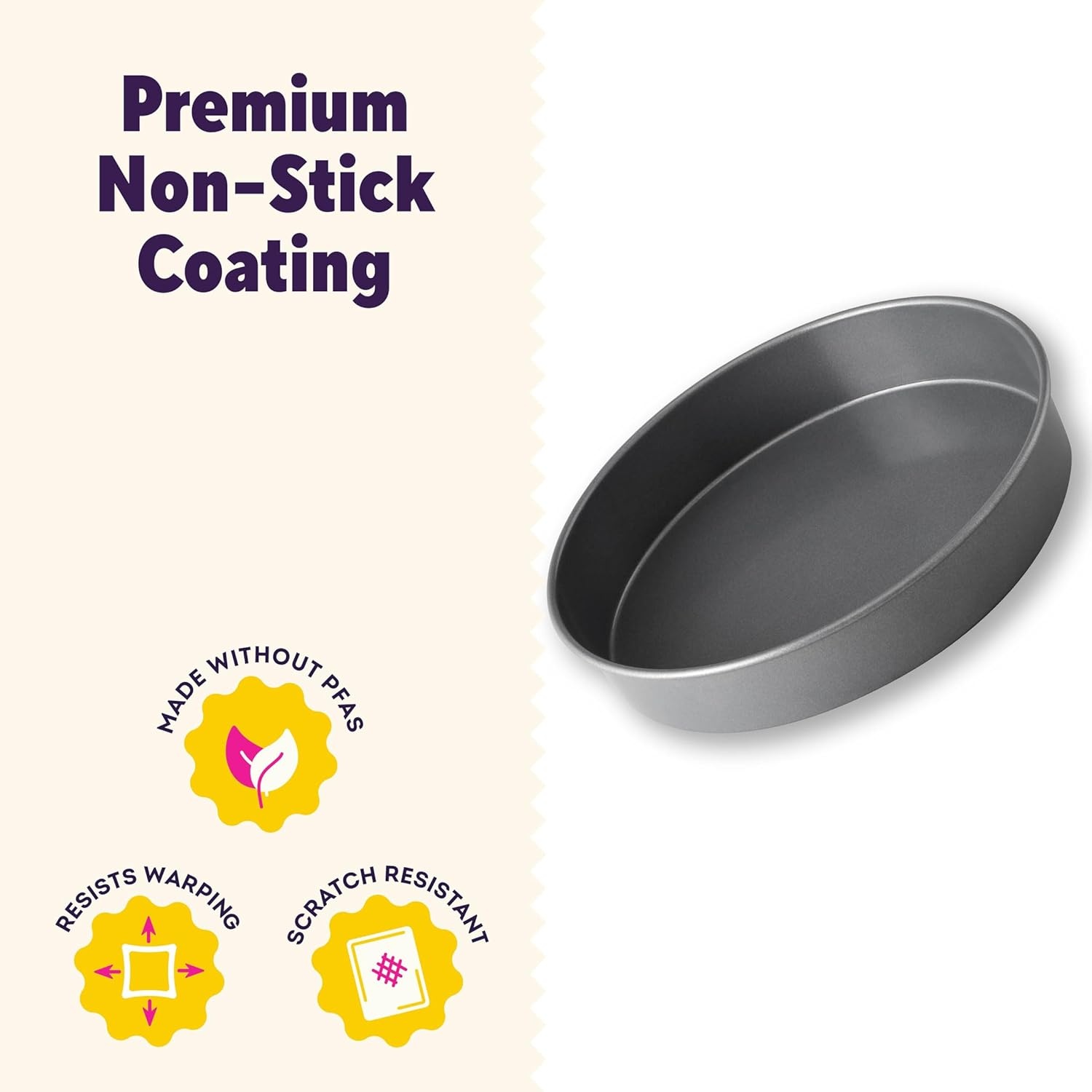 image:imageWilton Everyday Non Stick Round Cake Pan Easy Release Bakeware for Layer Cakes Cheesecake and Everyday Baking Aluminized Steel 9 Inch