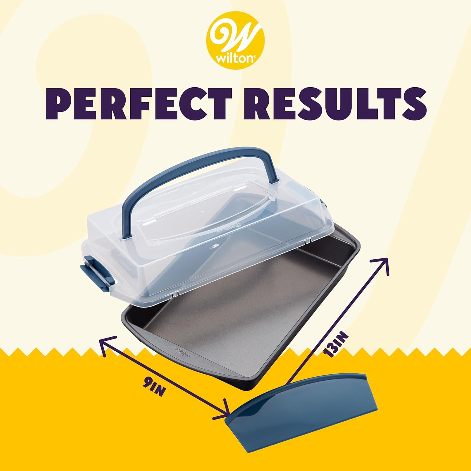 image:imageWilton Perfect Results NonStick Oblong Cake Pan Set Bake Transport and Serve a Delicious Cakes Brownies Casseroles 3Piece 13 x 9InchMedium