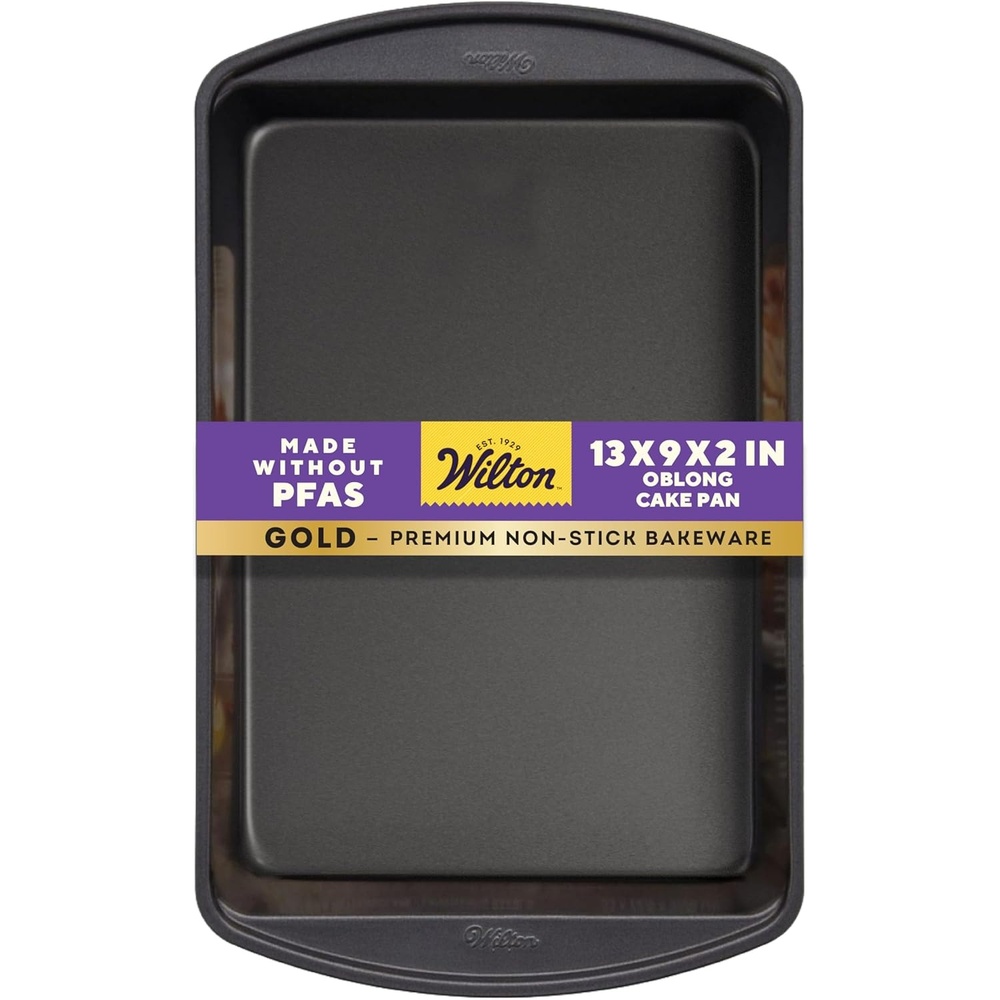 image:imageWilton Gold NonStick 13 x 9 Inch Oblong Baking or Roasting Pan ColdRolled Steel Bakeware Made without PFAS Packaging May Vary