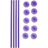 Wilton Cake Support Rods and Caps For Stacking (14-Piece), Layer Cake Stacking Kit Strong Durable Support Rods, Cake Tier Stacking Kit (Purple)