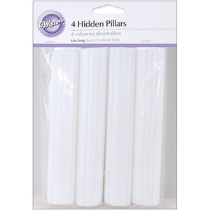 Wilton 4-Pack Hidden Pillar for Cakes, 6-Inch