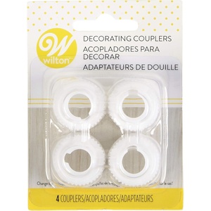 Wilton Decorating Coupler Set, Easily Switch Piping Tips Without Changing Bags, Reusable Plastic Couplers for Cake and Cookie Decorating, Set of 4